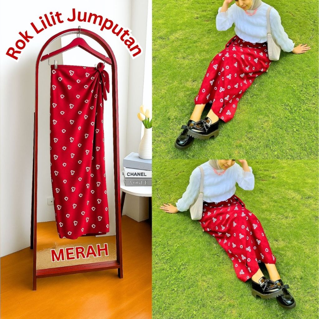 Rok Jumputan Lilit/Bawahan Batik Lilit Jumputan Modern