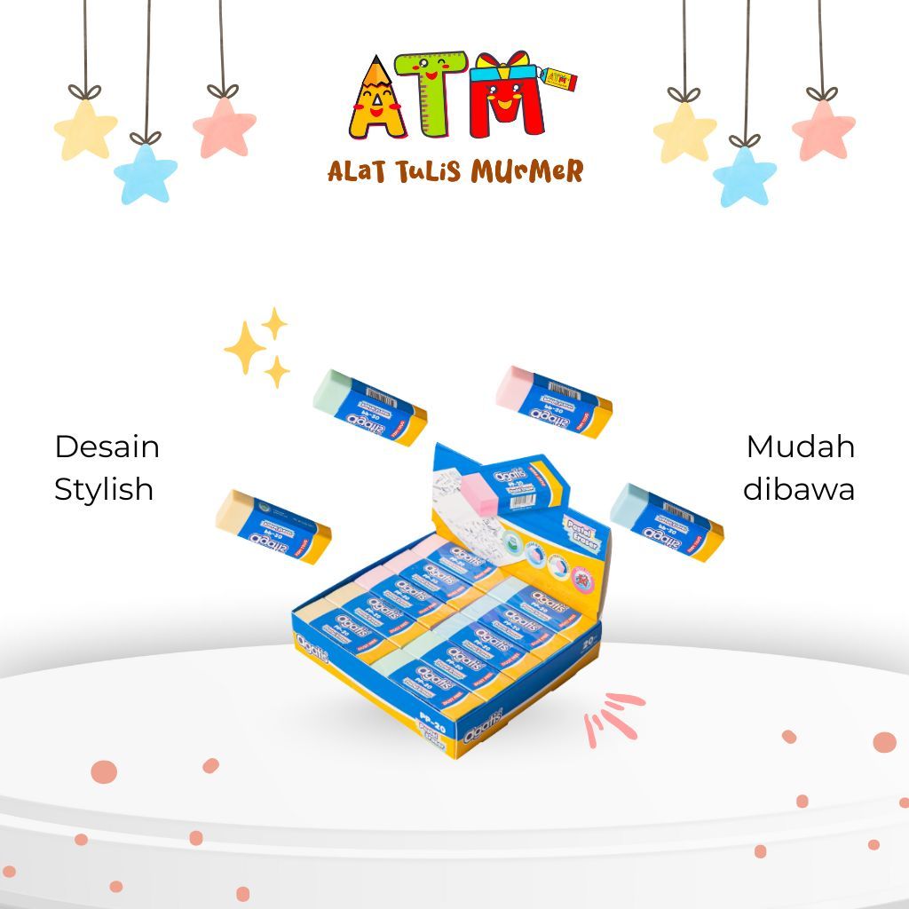 

penghapus/eraser/stip/agatis eraser eco pastel 20 s ukuran besar