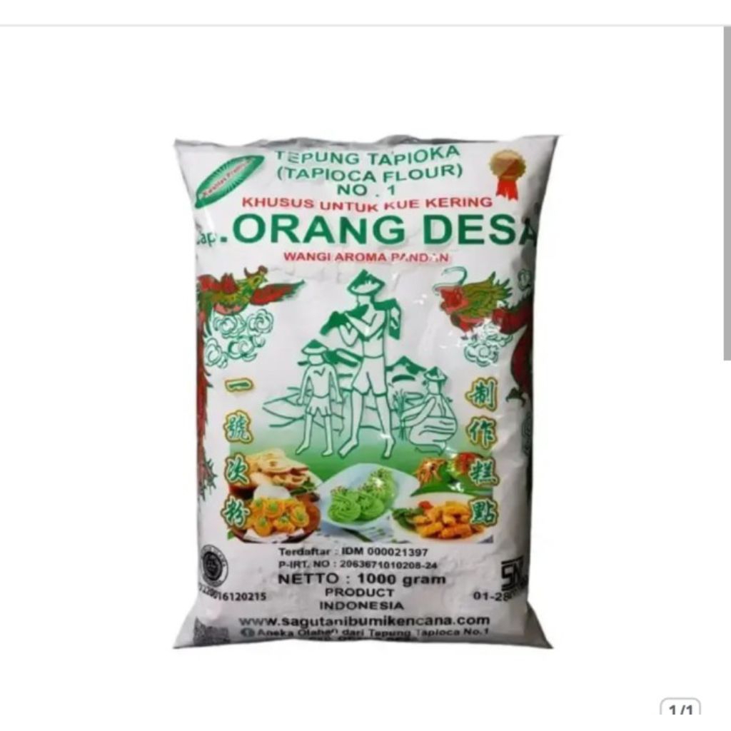 

orang desa tepung tapioka pandan 1000gr