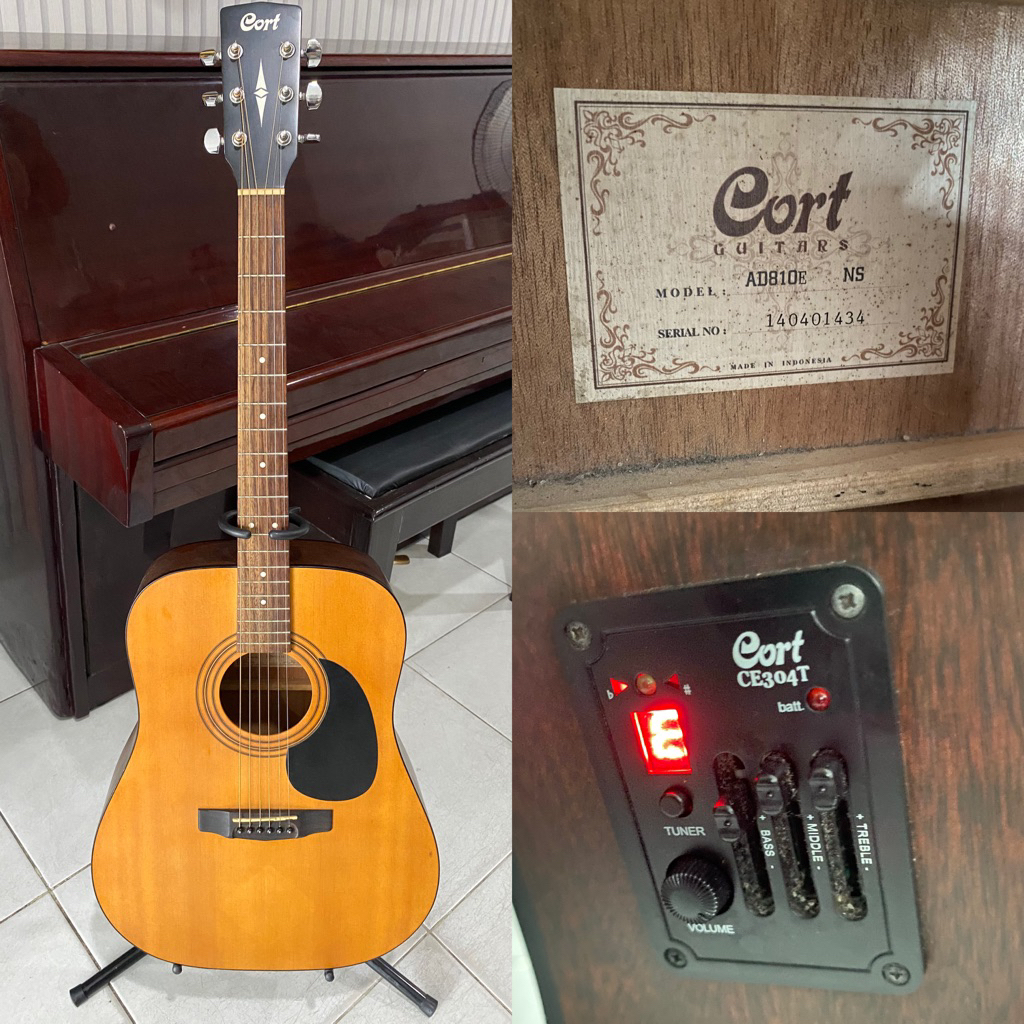 GITAR SECOND ORIGINAL CORT AD810E NS AKUSTIK ELEKTRIK