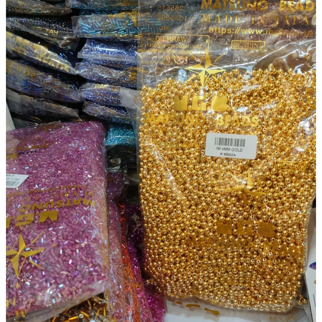 mutiara mgb Jepang ori ukuran 4mm & 3mm per 10gram / payet mutiara MGB ORI / Payet mutiara asli jepa