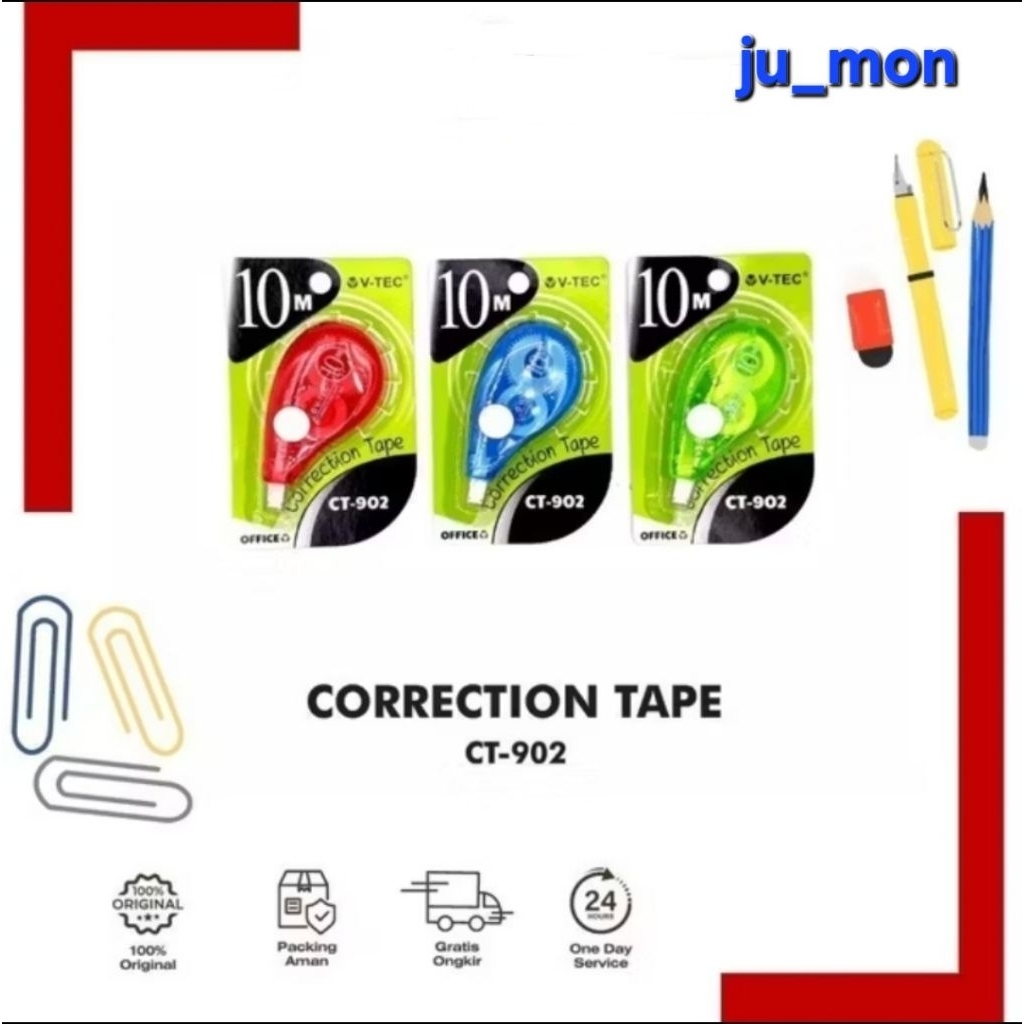 

Tipex Kertas/ Correction Tape V-Tec 10m CT-902