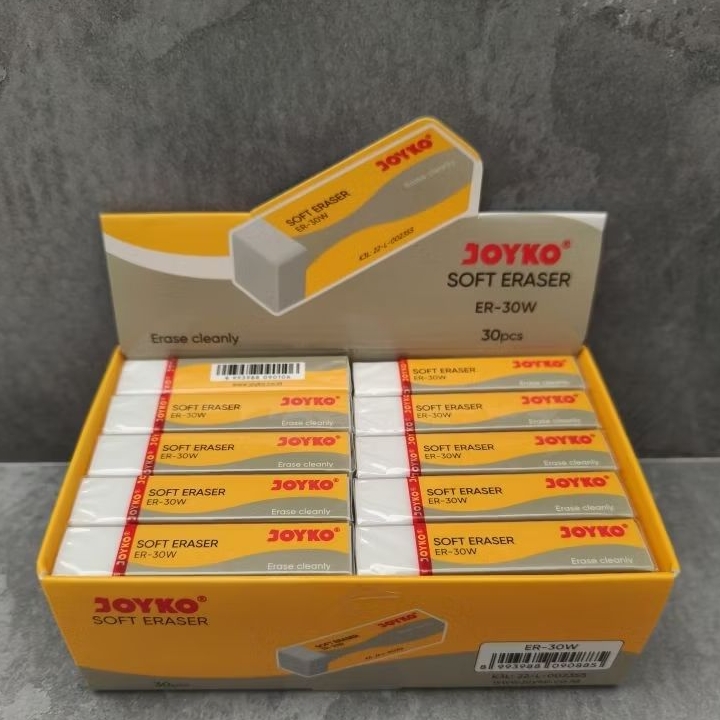 

[30 pcs] Penghapus / Stip Joyko Putih Hitam Panjang