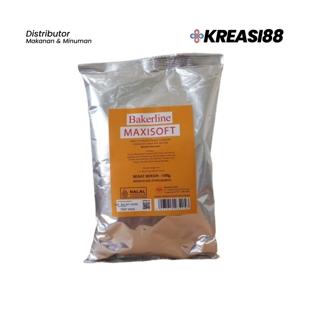 

BAKERLINE MAXI SOFT BREAD IMPROVER 500 GR - Pengembang & Pelembut Roti
