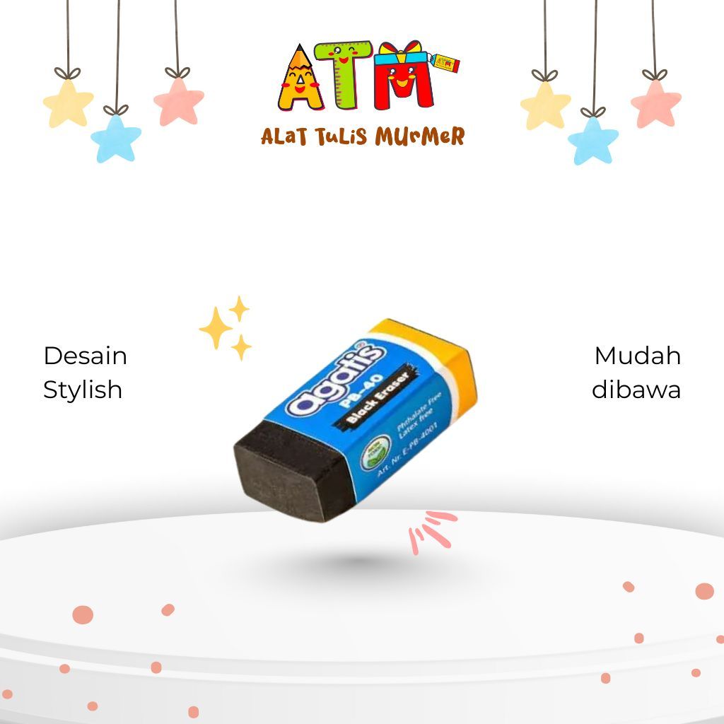 

eraser/penghapus/stip agatis 20 s black murah 1 pcs
