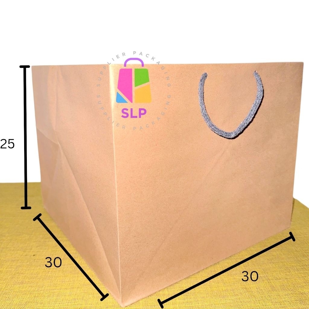 

paper bag kardus jumbo P30 L30 T25 paperbag polos box bento nasi tumpeng kotak kue taart paperbag XL tumpeng mini box nasi kotak nasi