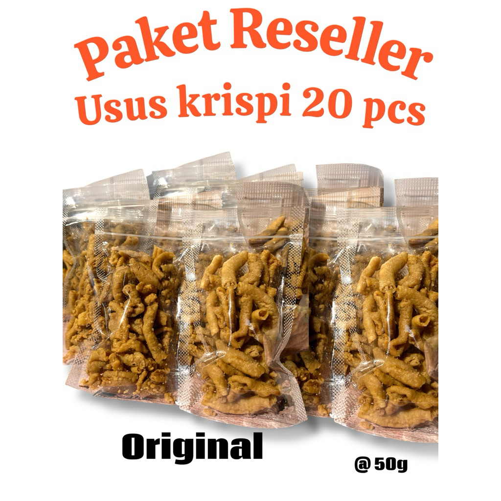 

JEDA SHOP usus ayam krispi paket reseller paket usaha 20 pcs rasa original (50g)