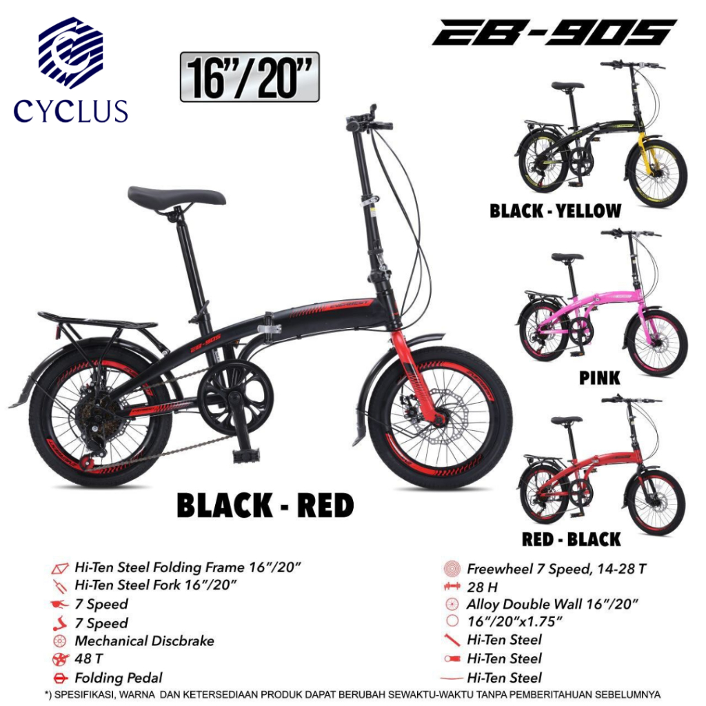 Sepeda Lipat Anak Dewasa Everbest Folding 905 20 Inch