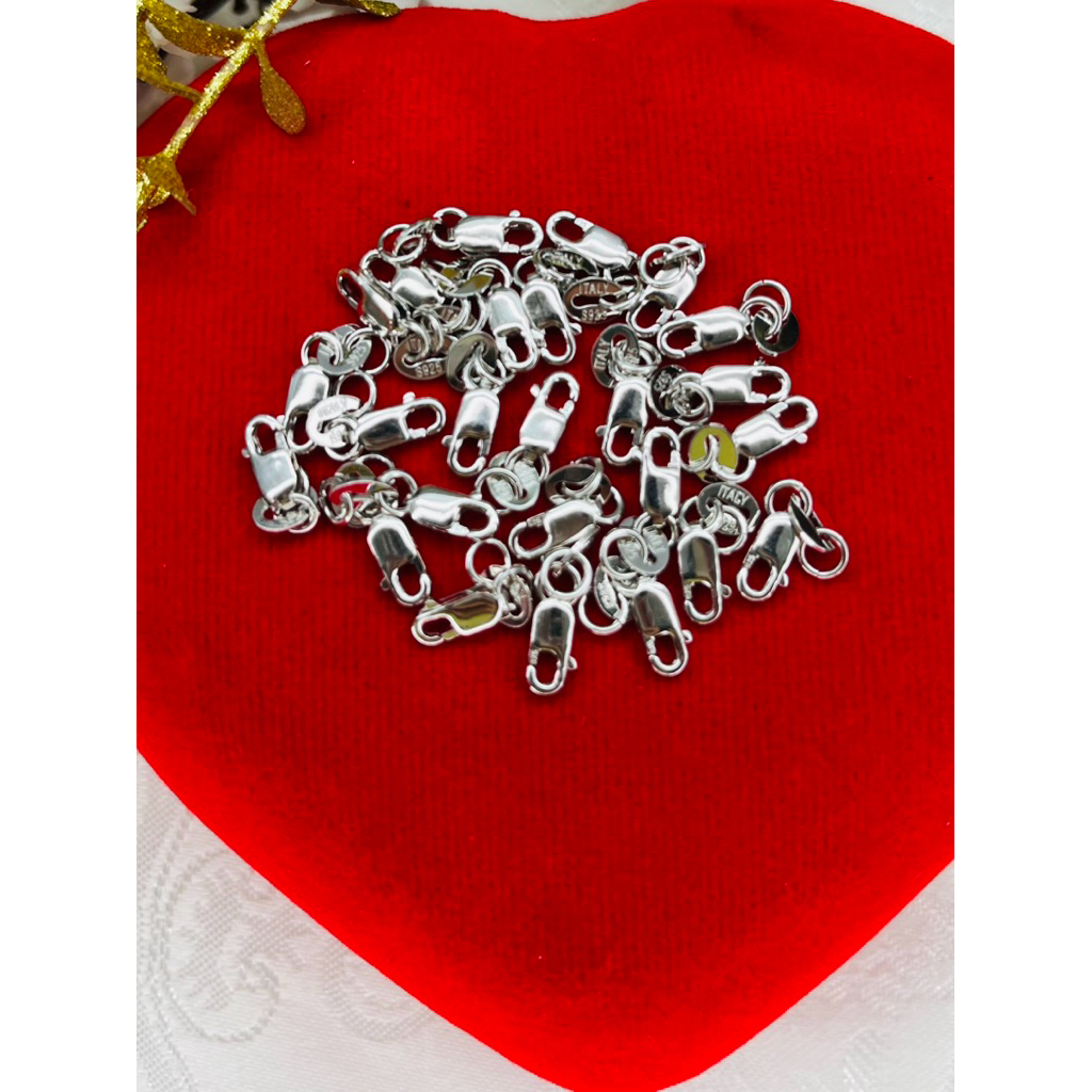 Kaitan/Kokot Buat kalung/Gelang kilau sesuai difoto bahan perak925 Asli lapisan emas putih kualitas 