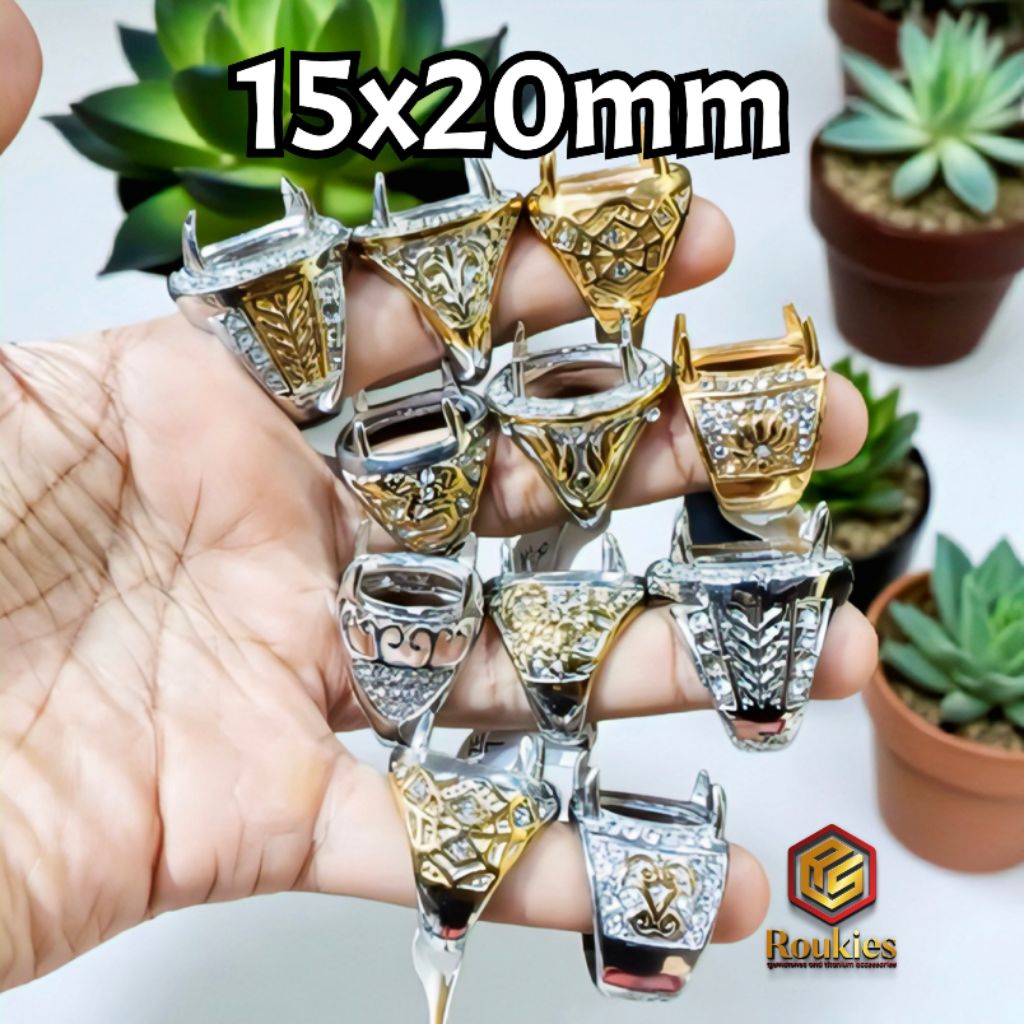 Ikatan Cincin Titanium Gigi 15x20mm -A