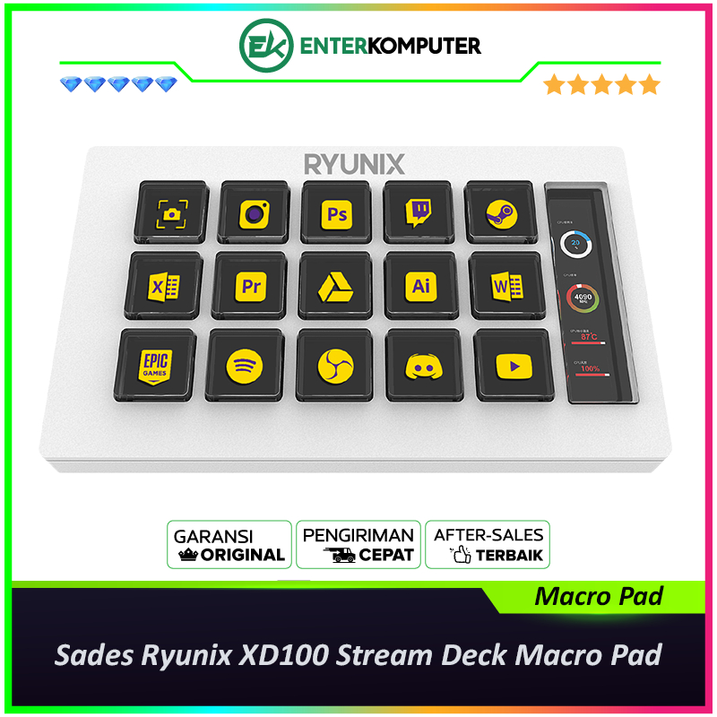 Sades Ryunix XD100 Stream Deck Macro Pad