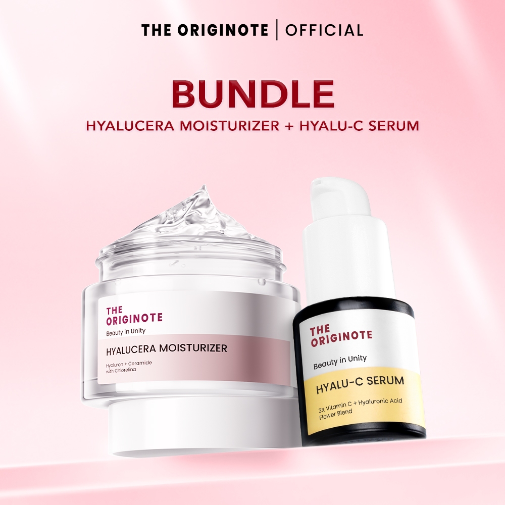 The Originote SPECIAL BUNDLE 2in1 - Serum Moisturizer Glowing Brightening Pelembab Wajah Pencerah Ge