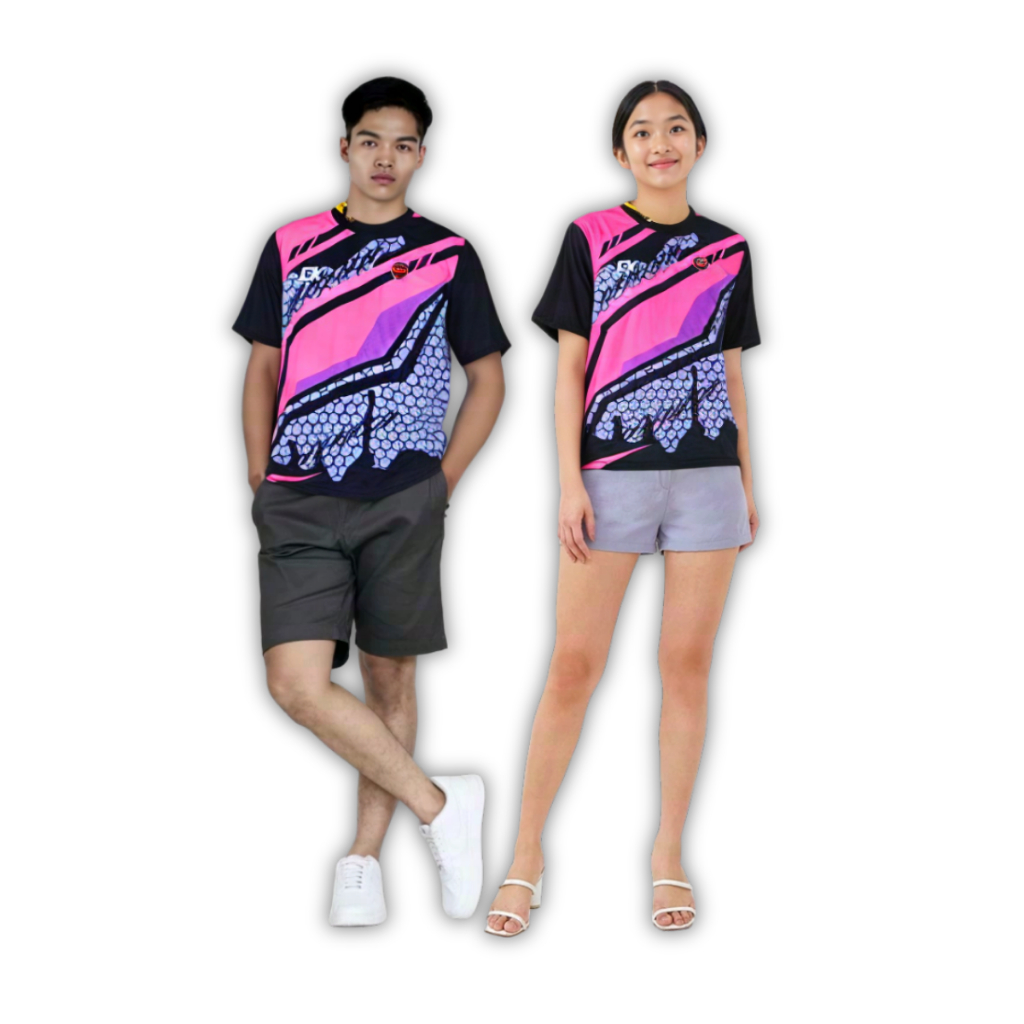 Setelan Olahraga Printing Atasan Pria Wanita Baju Volly Badminton Kaos Bulutangkis Size M L XL XXL