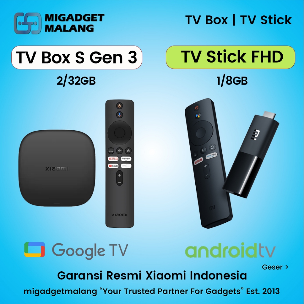 Xiaomi Mi TV Stick 4K TV Box Digital STB 2GB/8GB Garansi Resmi 12 Bulan