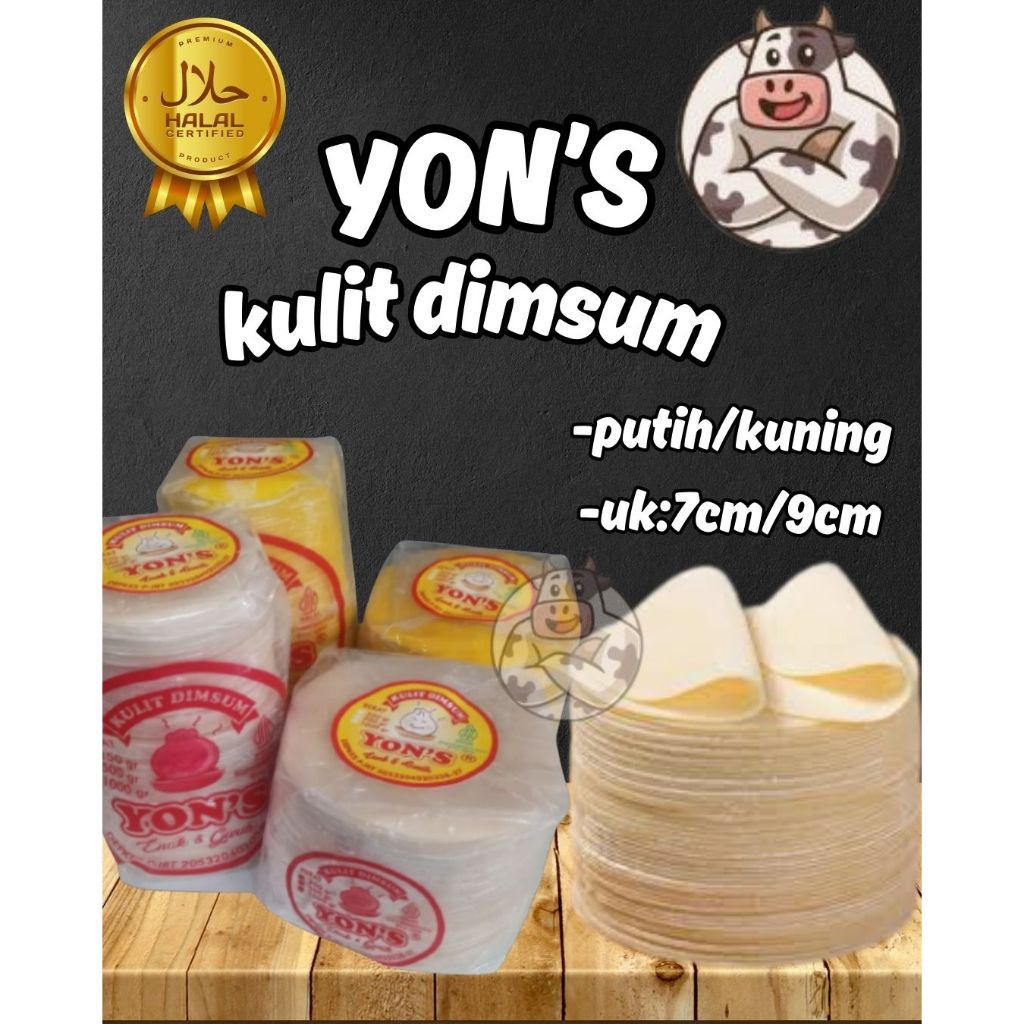 

YON'S KULIT DIMSUM WARNA PUTIH/KUNING UKURAN 7CM/9CM