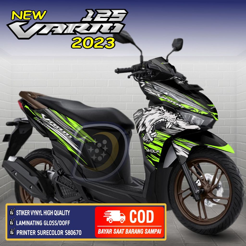 Stiker full body Vario 125 2023 Striping Honda Vario 125 New 2023 Decal Vario 125 2023 Serigala