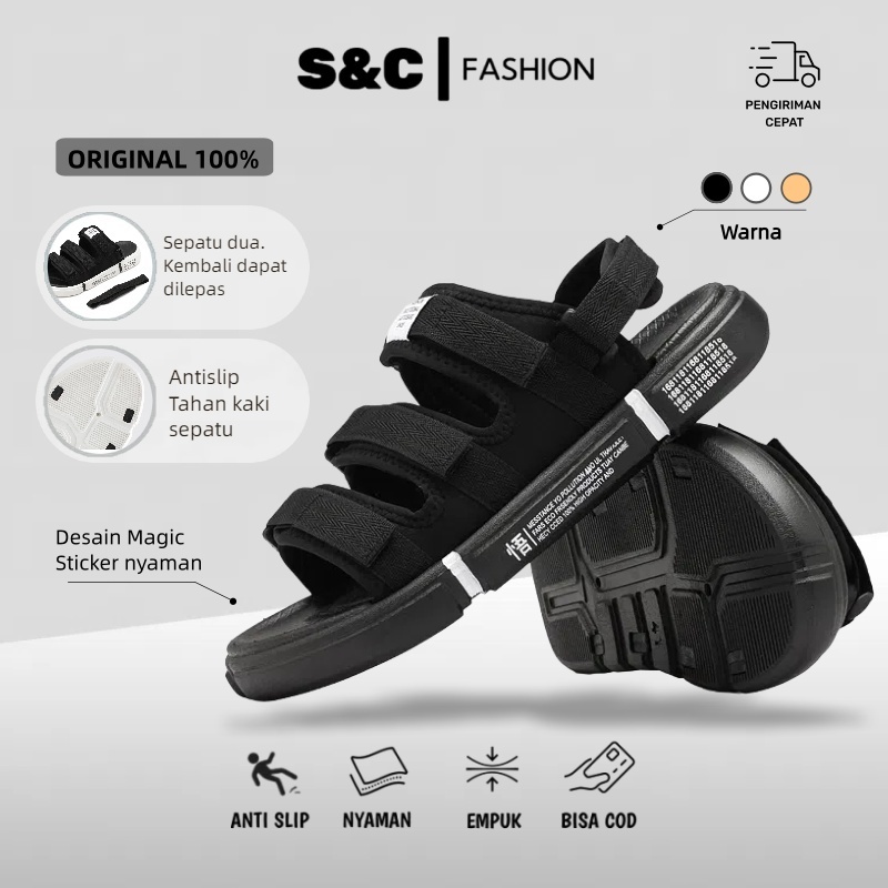 S&C-Sandal Pria Sandal Gunung Pria Sandal Karet Pria Sendal Cowok Sandal Fashion Pria Sandal Pria Or