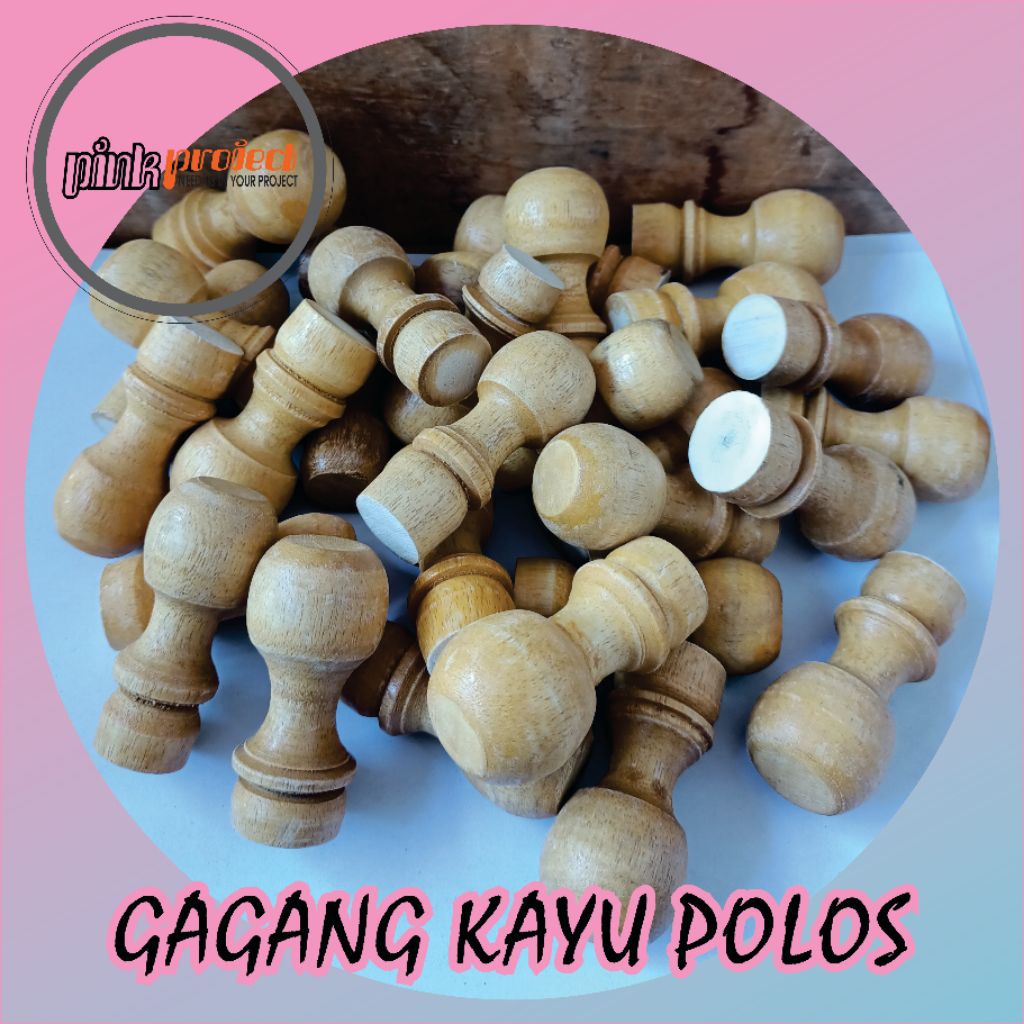 

Gagang Stempel Kayu Polos