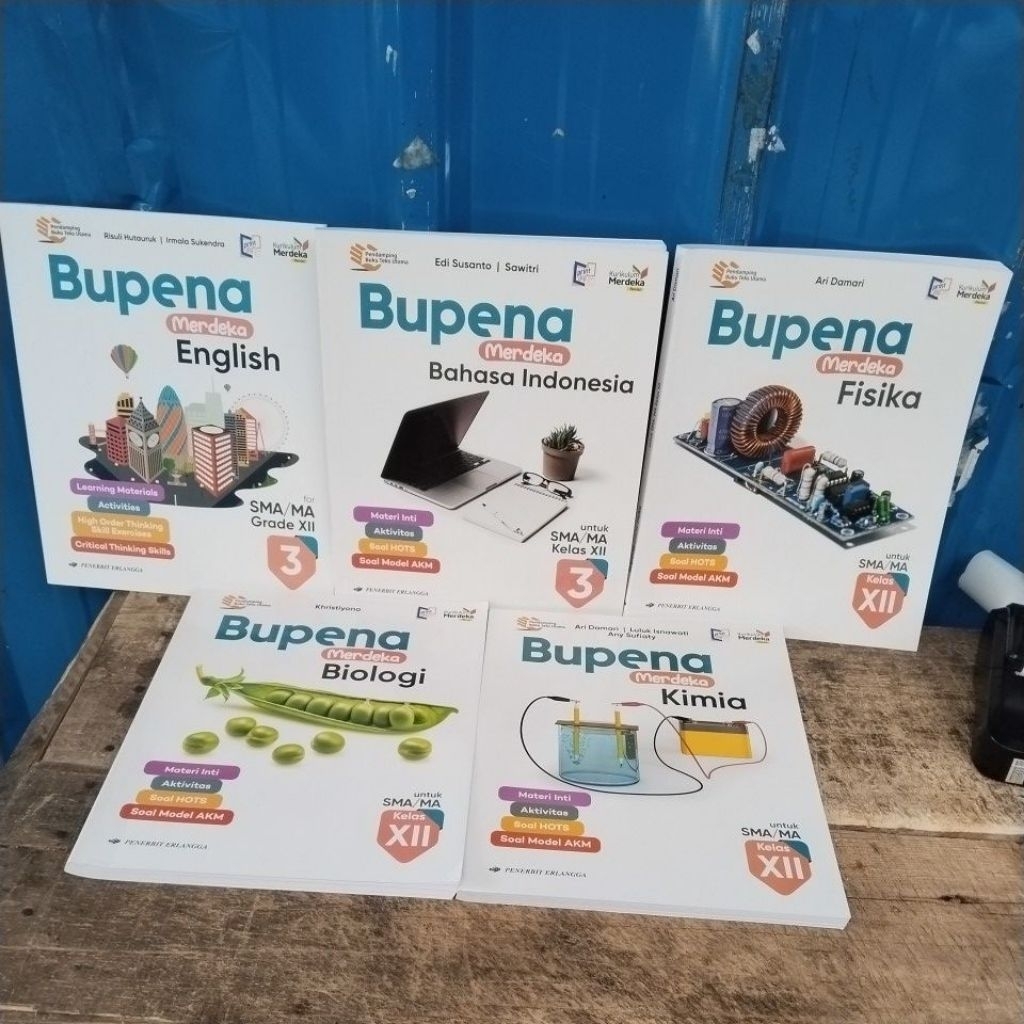 BUKU BUPENA BAHASA INDONESIA,BUPENA FISIKA,BUPENA BIOLOGI,BUPENA KIMIA,BUPENA ENGLISH KELAS 12/XII S