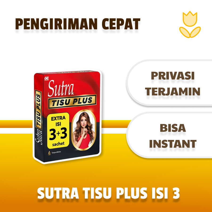 Sutra Tisu Plus Extra isi 3+3 Sachet - Sutra Tissue Basah Magic / Sutra Tisu Plus