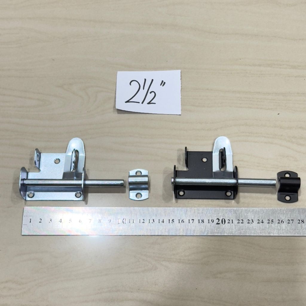 Grendel slot besi pintu lipat Las 2-1/2 inchi // overpal gudang sleding besi ornamen aksesoris pintu