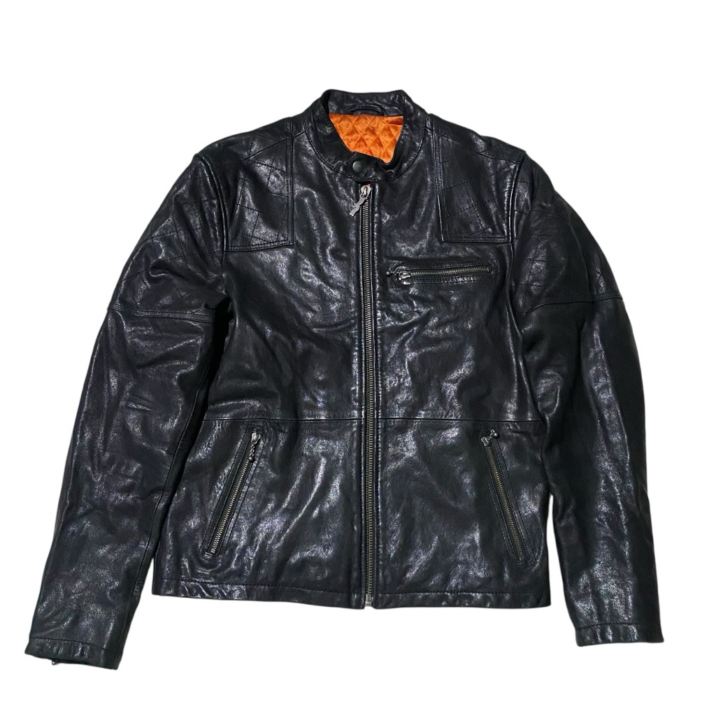 Nudie jeans motorcycle black genuine leather jacket