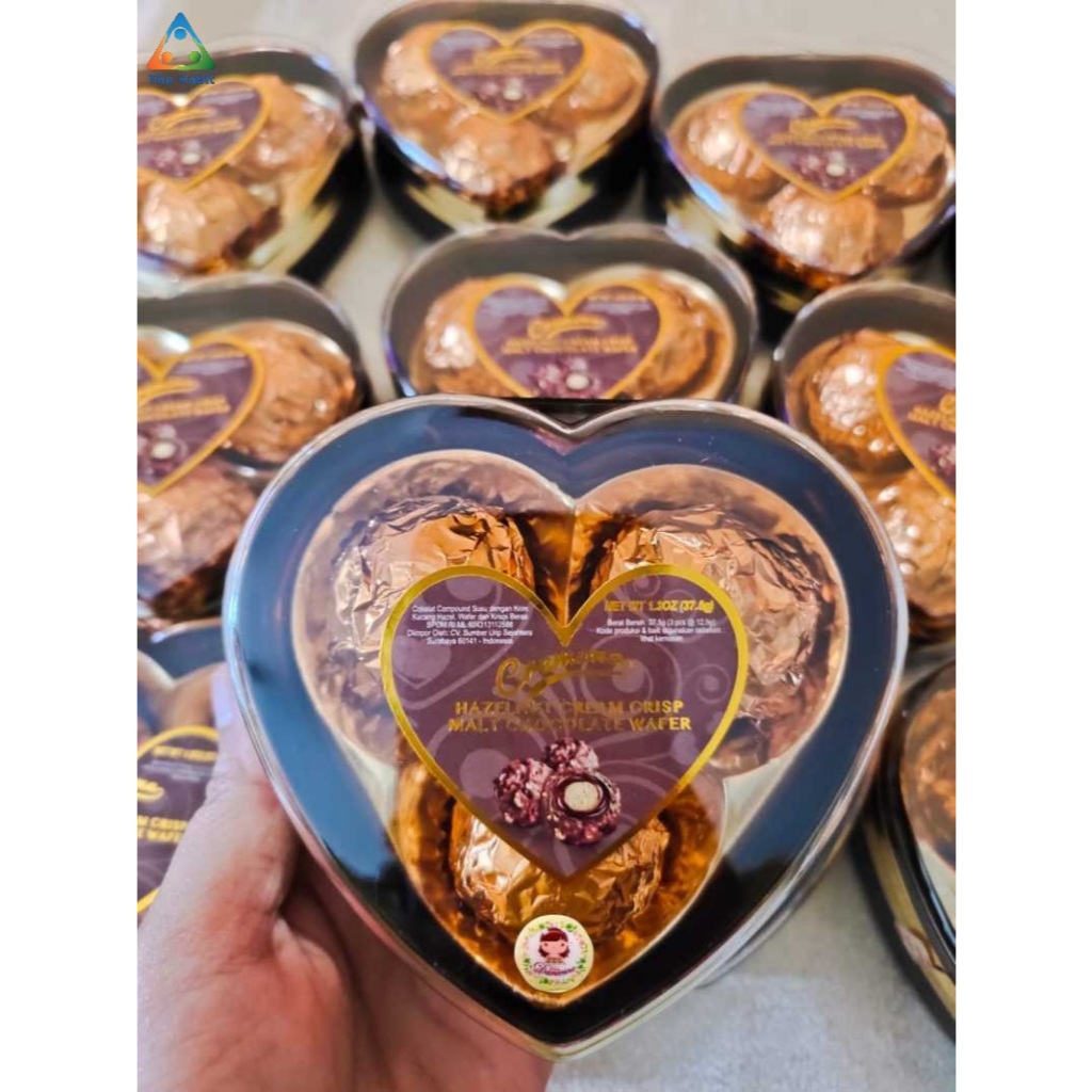 

(The Habit) Cremona Hazelnut Cream Crisp Malt Chocolate Wafer Ball T3 Heart 37.5 gr