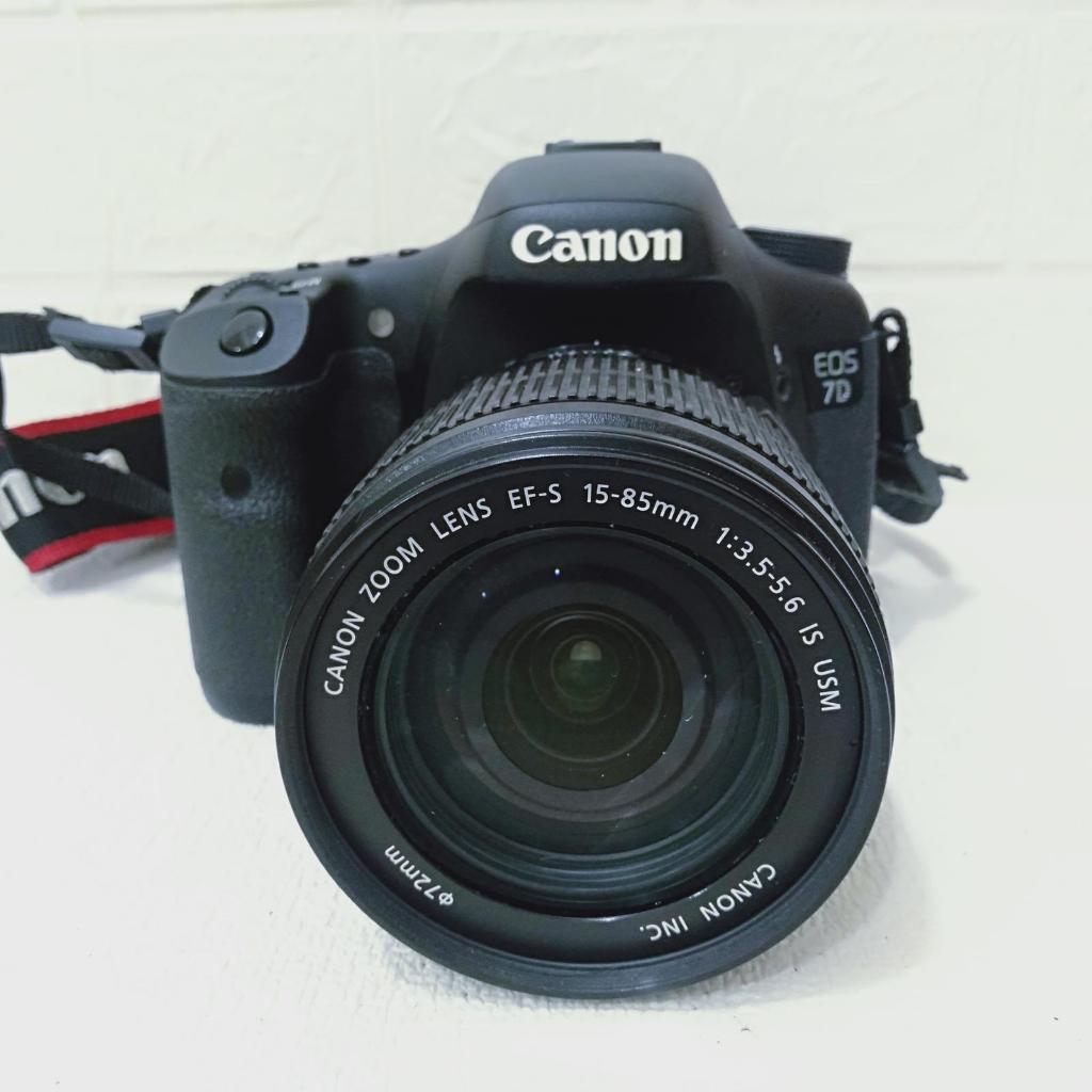 Canon 7D Lensa 15 85mm is usm Kamera Dslr Second