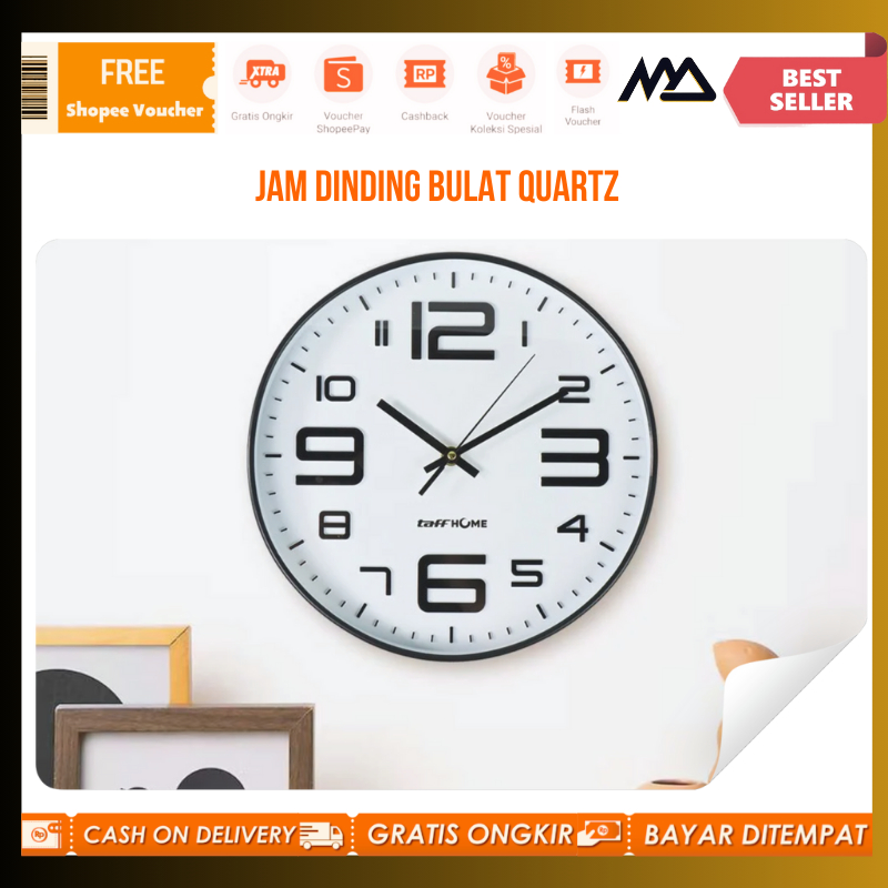 Jam Dinding Bulat Modern / Jam Dinding Bulat Quartz Design Modern 29cm / Jam Dinding Bulat Unik