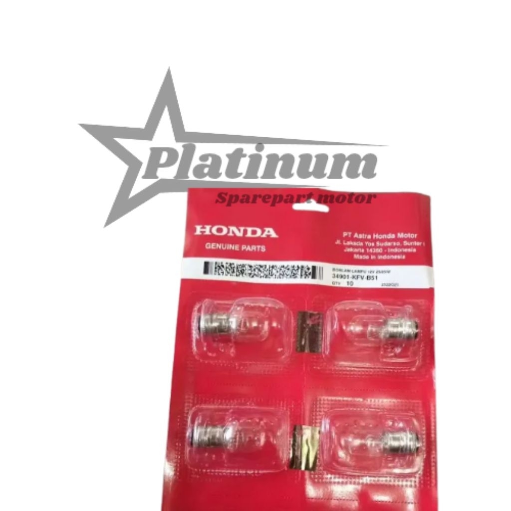 BOHLAM LAMPU DEPAN HONDA 12V 25WATT 34901-KFV-B51 BOLA LAMPU HONDA LAMPU MOTOR