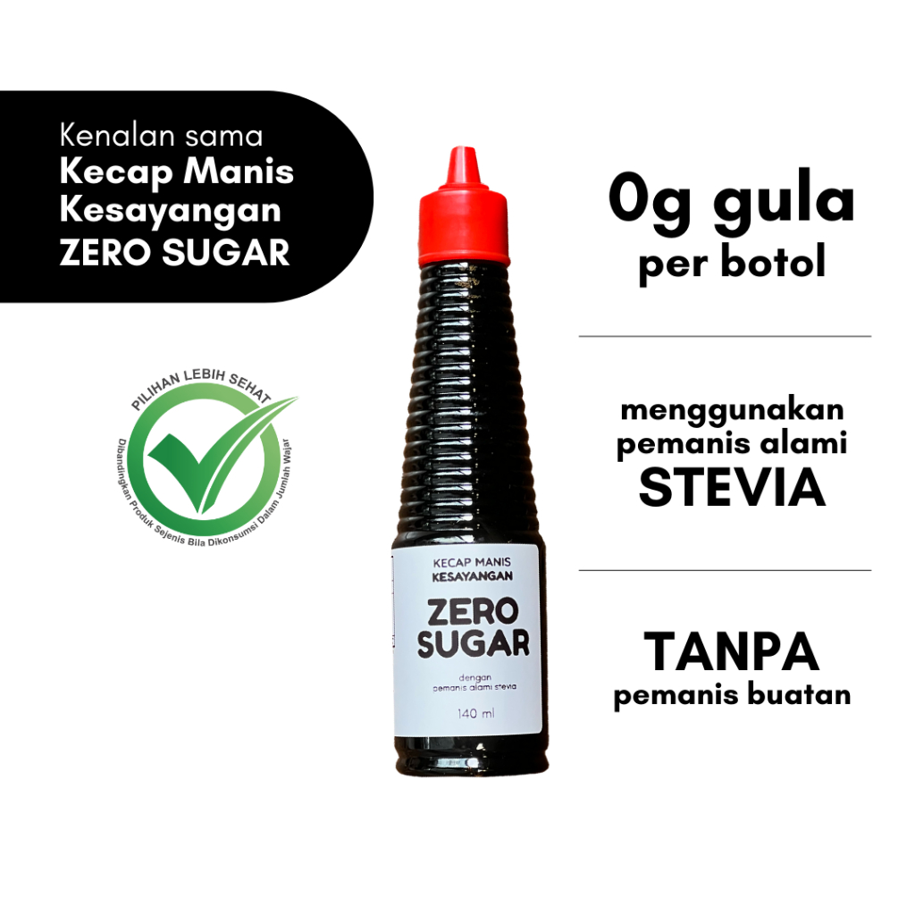 

BUNDLE Kecap Manis Kesayangan Zero Sugar 140 ml Stevia Tanpa Gula Rendah Kalori Diet Keto Friendly