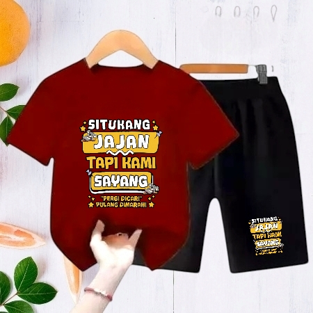 Setelan Anak - Anak 2 - 10 Tahun / Motif Si Tukang Jajan / Setelan Anak - Anak Unisex / Motif Viral