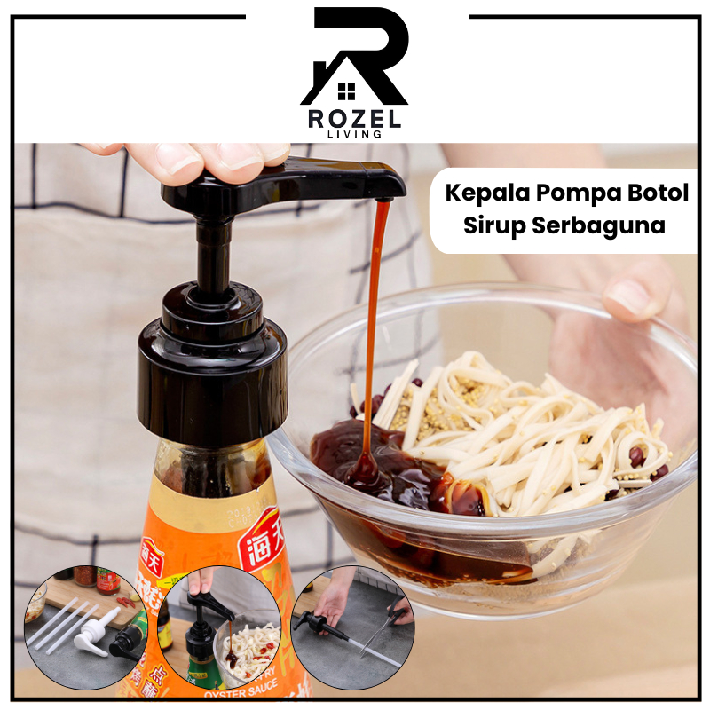 ROZEL Kepala Pompa Botol Sirup / Syrup Pump / Pompa Sirup Kecap Dispenser Multifungsi