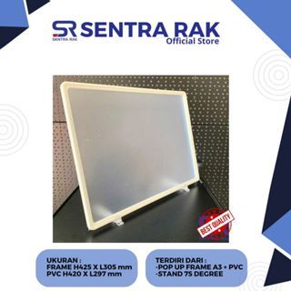 

Frame Promosi A3 + Stand Frame 75 degree - Clear