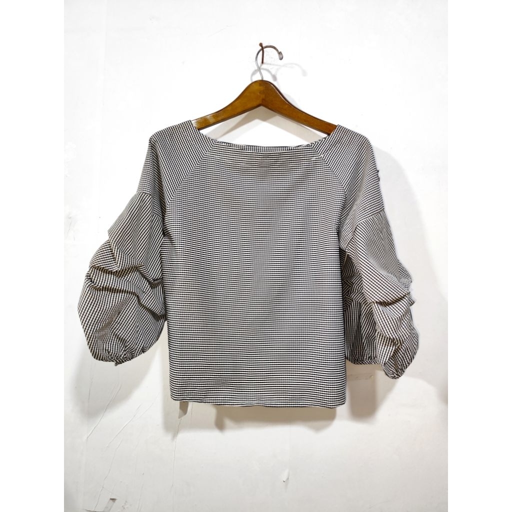 atasan blouse lengan balon wanita kotak2