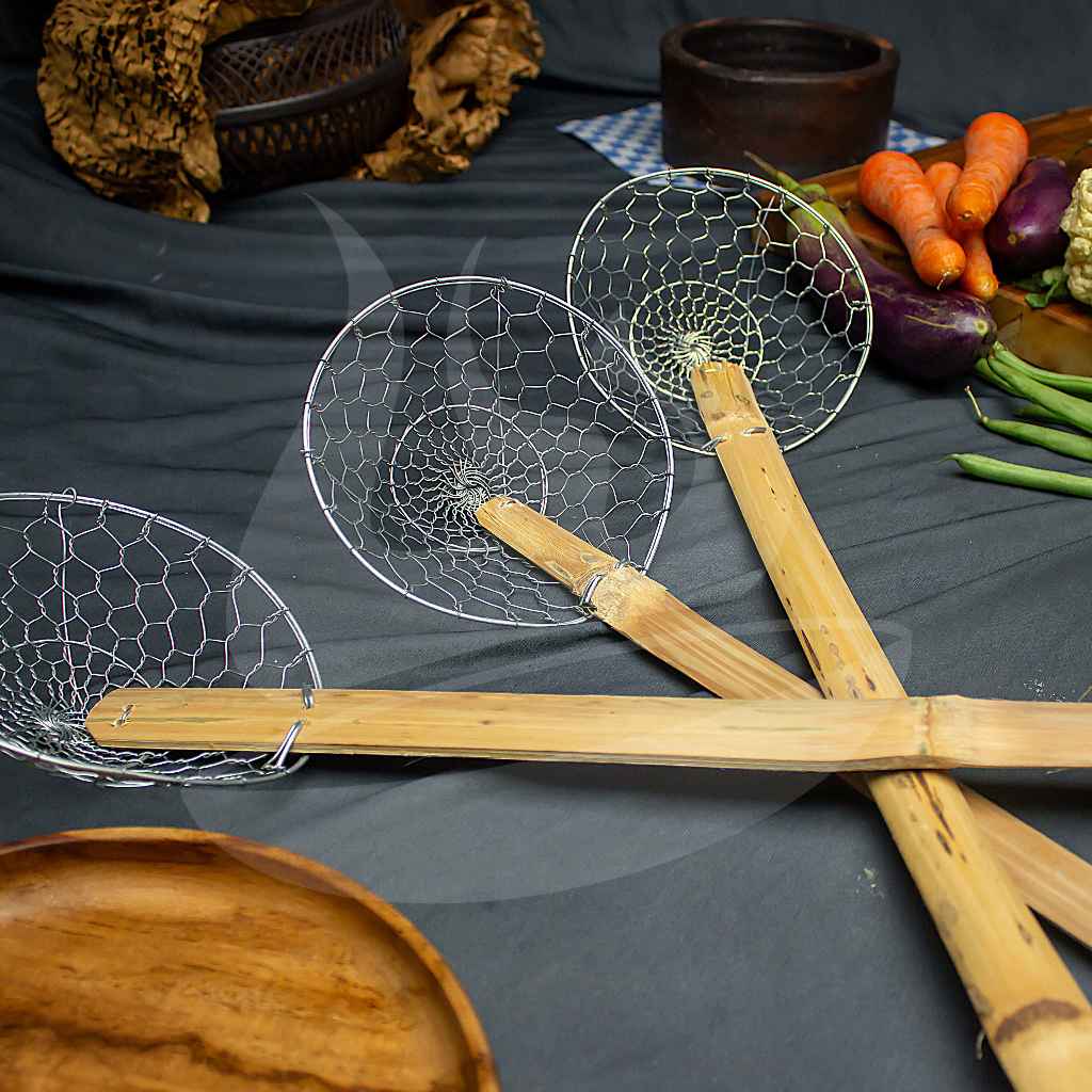 Serokan Mie/Serokan Mie ayam/Saringan Mie/Saringan Kawat Putih anti karat Kecil