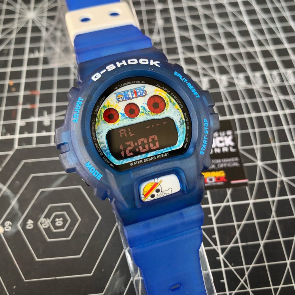 Gshock DW6900 Original Custom ONE PIECE Strap Bezel Blue Matte Casio G Shock DW 6900