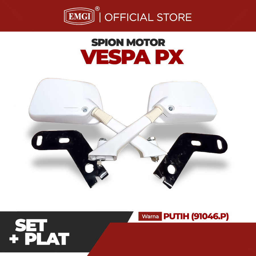 EMGI - Spion Motor Vespa PX Putih Hitam - 91046