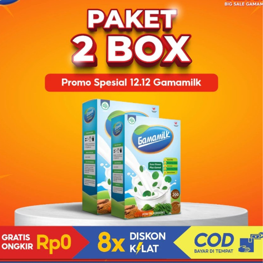 

PAKET 2 BOX!!! PROMO Gamamilk - Susu Etawa Plus Gamat & Daun Kelor Atasi Asam Urat Dan Nyeri