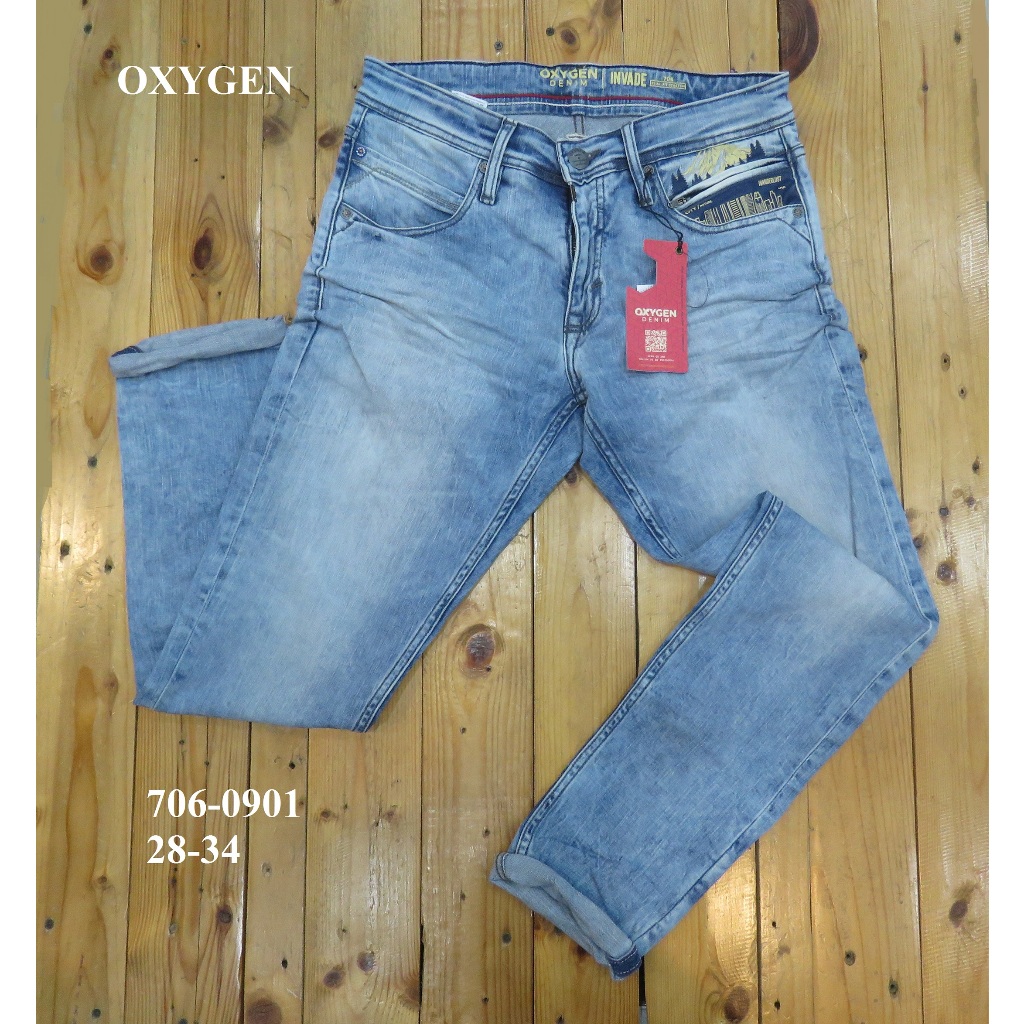 CELANA JEANS/DENIM PANJANG PRIA SLIM FIT BRAND ORI MEREK OXYGEN ART : 706-8937 PRICE Rp.754.900