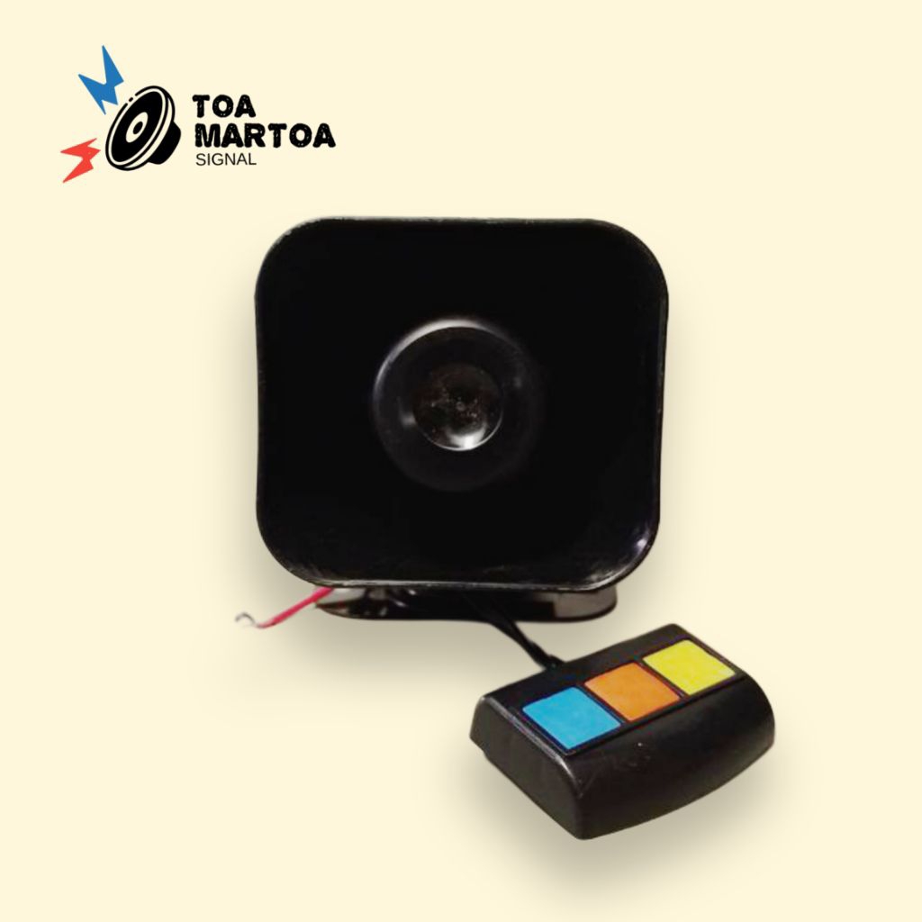 TOA MINI CORONG KOTAK 12V 10W SPEAKER SIRINE MOTOR DENGAN MODUL 3 SUARA ATAU TANPA MODUL COCOK UNTUK