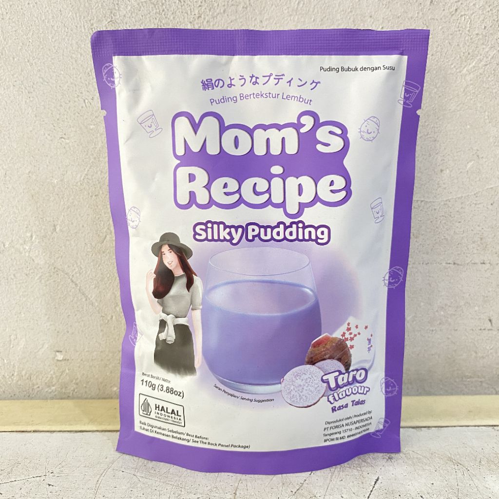 

Mom's recipe SILKY PUDDING rasa TARO pouch 110 gram