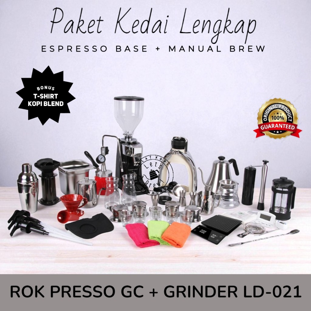 PAKET KEDAI KOPI LENGKAP - ROK PRESSO GC + GRINDER