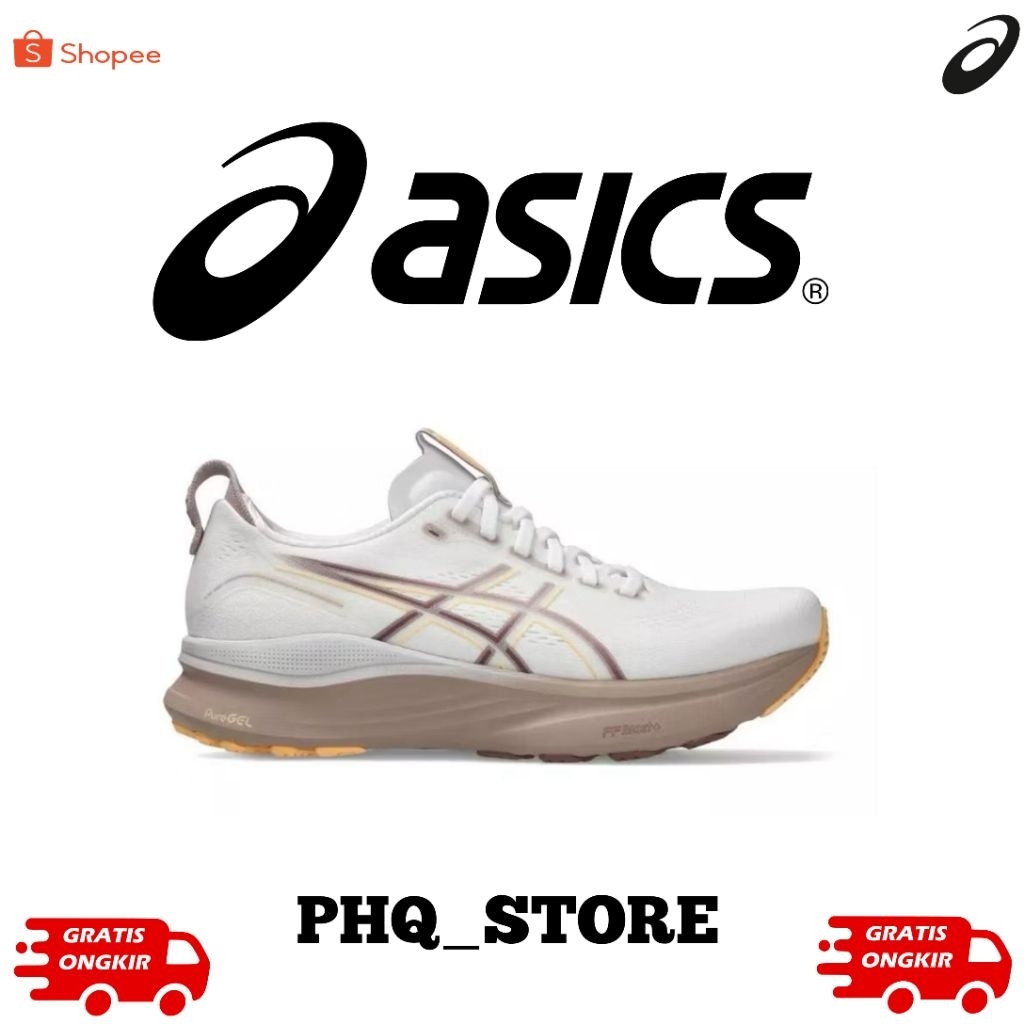 Sepatu Lari Wanita Asics Gel Kayano 32 White Cream