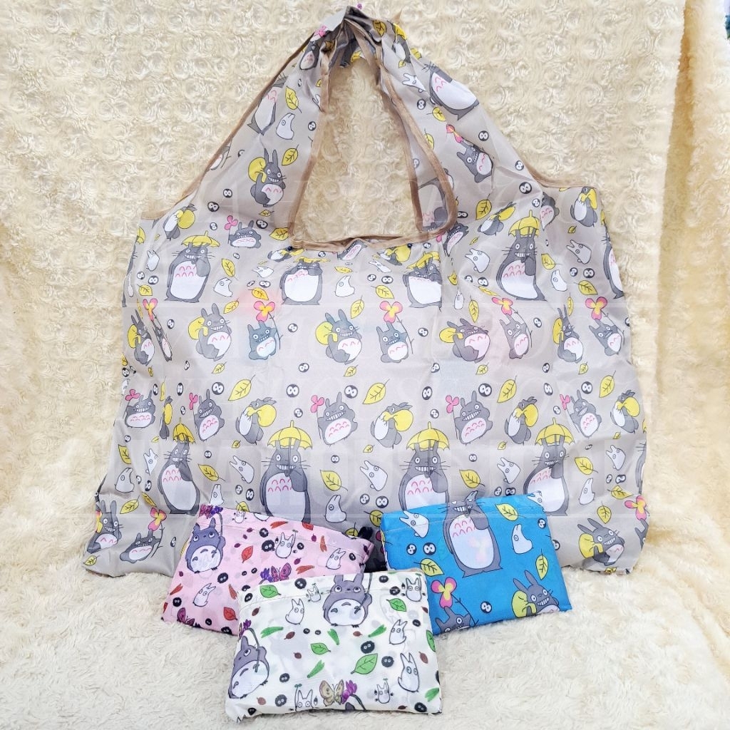 Tas Belanja Totoro Lipat 60×40 cm No Pouch Shopping Bag Totoro Gibli Jumbo