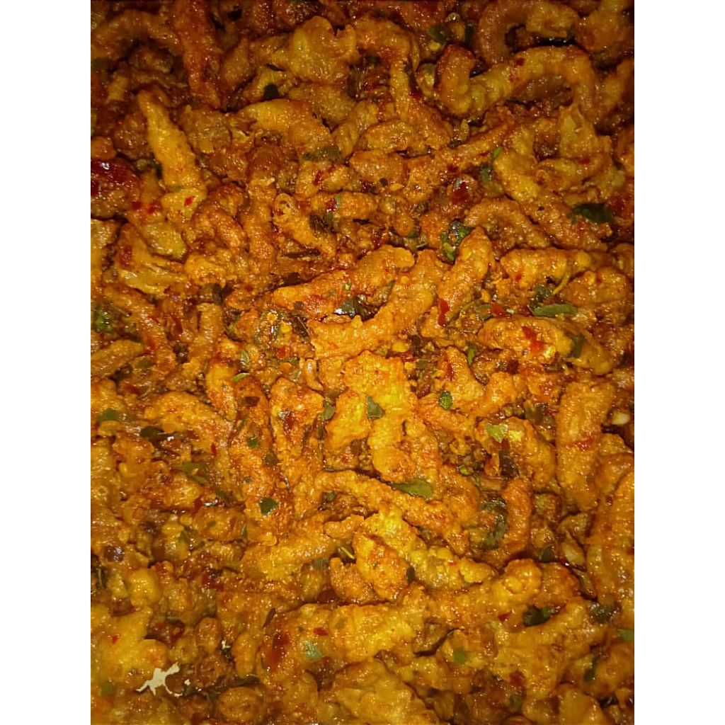 

Usus Crispy / Keripik Usus pedas daun jeruk 1 kg