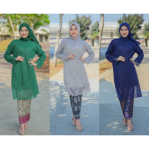Hanya Atasan Kebaya Brukat Tunik Modern / Kebaya brokat Terlaris / Kebaya Tunik Brukat / kebaya brok