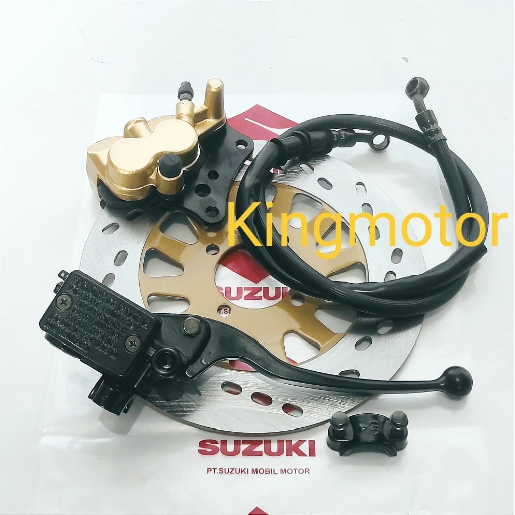 Piringan+Kaliper+Master Rem+Selang Rem Depan Suzuki Satria 2Tak,Tornado