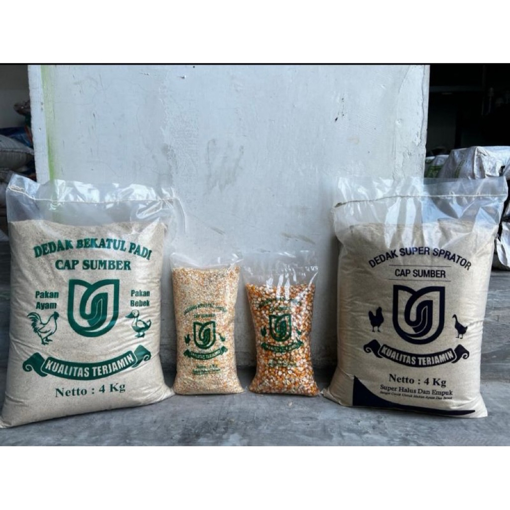 PAKET DEDAK BEKATUL 4 KG + JAGUNG 1 KG + DEDAK SPARATOR 4 KG + JAGUNG GILING 1 KG