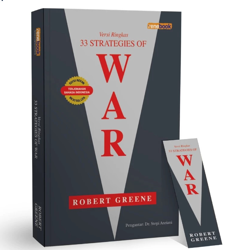 Buku Terjemahan Self Improvement Versi Ringkas 33 Strategies of War Robert Greene Renebook - Rene tu